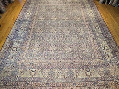 Antique Persian Kerman Lavar Mansion Size Rug in Allover Tree of Life Pattern