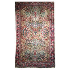 19th Century Persian Kerman Lavar in an All-over Floral Pattern