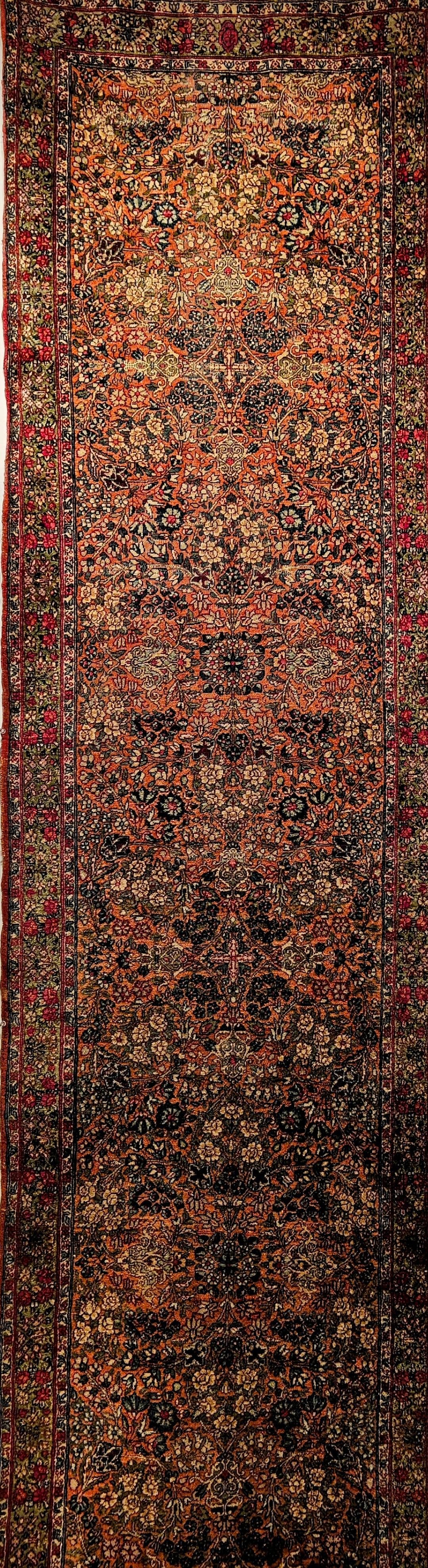 19th Century Persian Kerman Lavar Runner