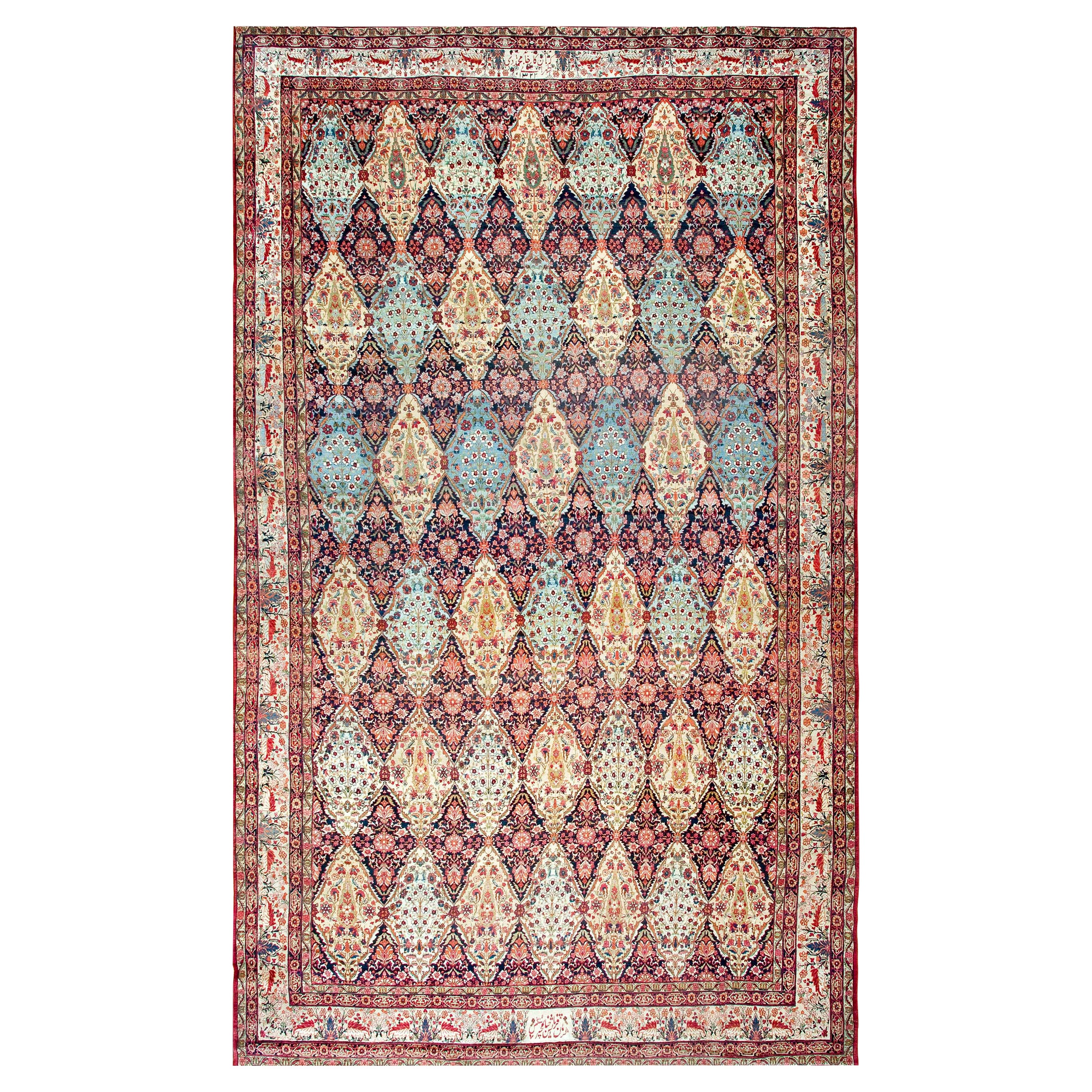 Tappeto persiano Kerman Laver del XIX secolo ( 11'6" x 19'8" - 350 x 599 cm )