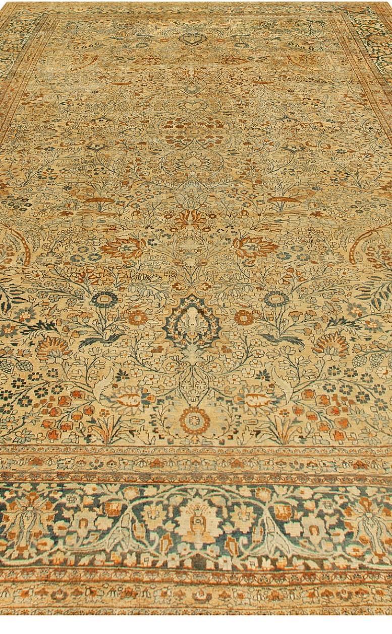 Hand-Knotted Authentic 19th Century Persian Khorassan Rug For Sale