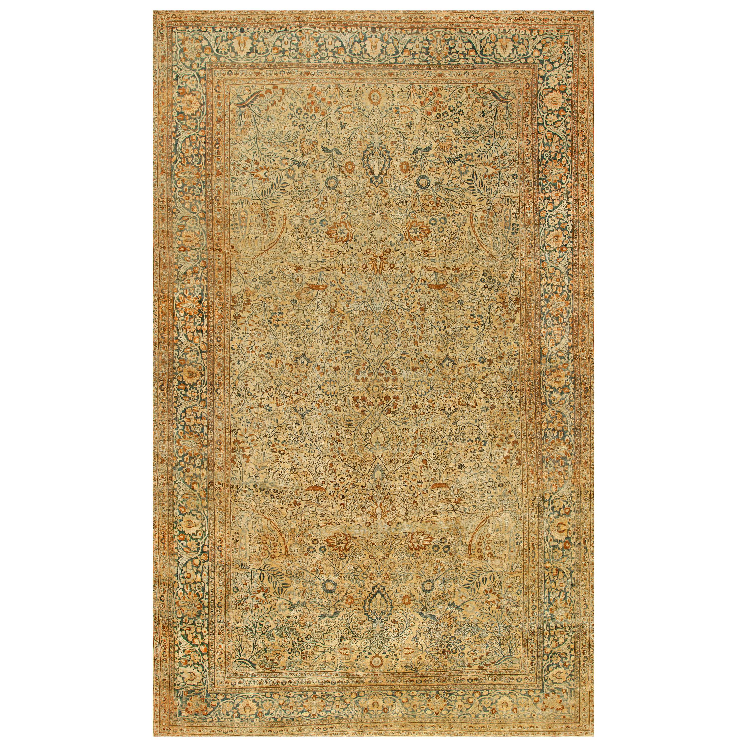 Authentique tapis persan Khorassan du 19ème siècle