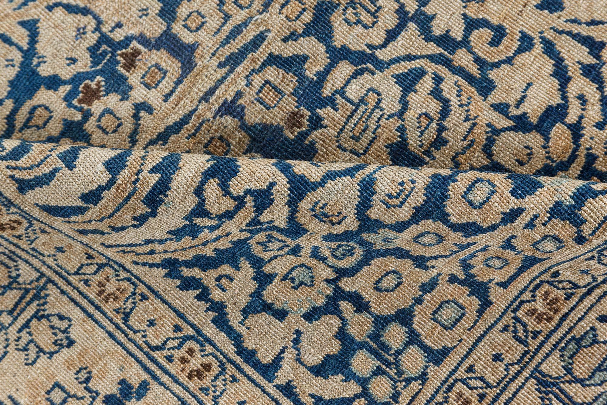 Authentique tapis persan en laine Khorassan du 19e siècle fait à la main
Taille : 13'8