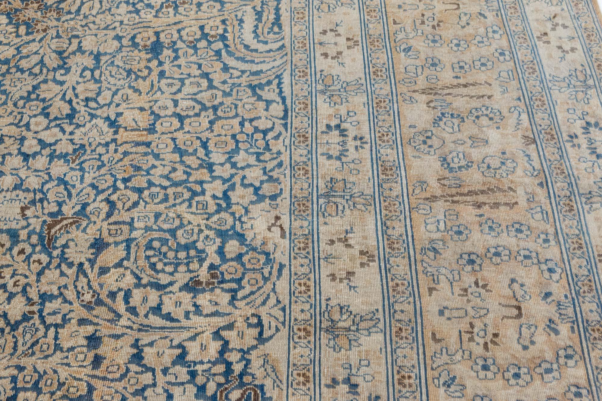 19th Century Persian Khorassan Handmade Wool Rug For Sale 5