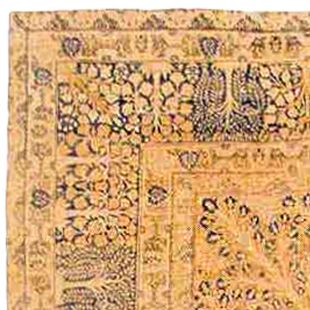 Perse Authentique tapis persan Kirman du 19ème siècle en vente