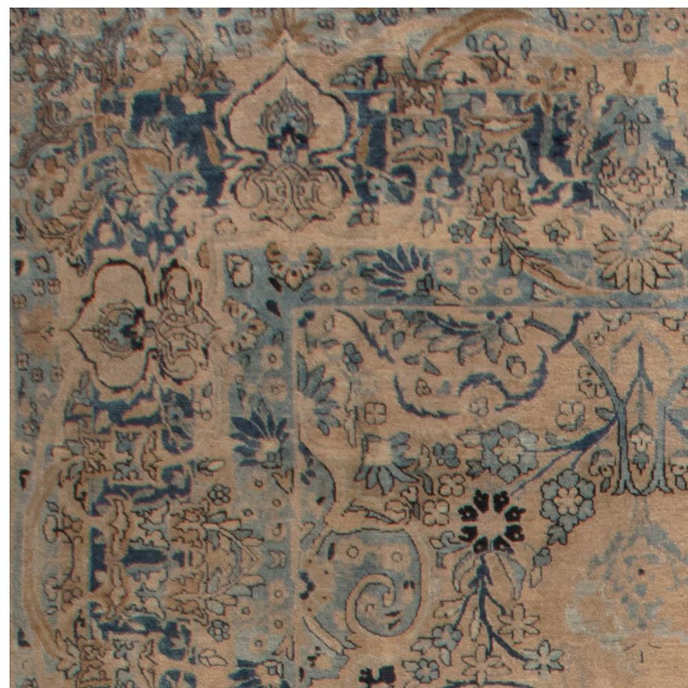 Authentic 19th Century Persian Kirman Carpet In Good Condition For Sale In New York, NY