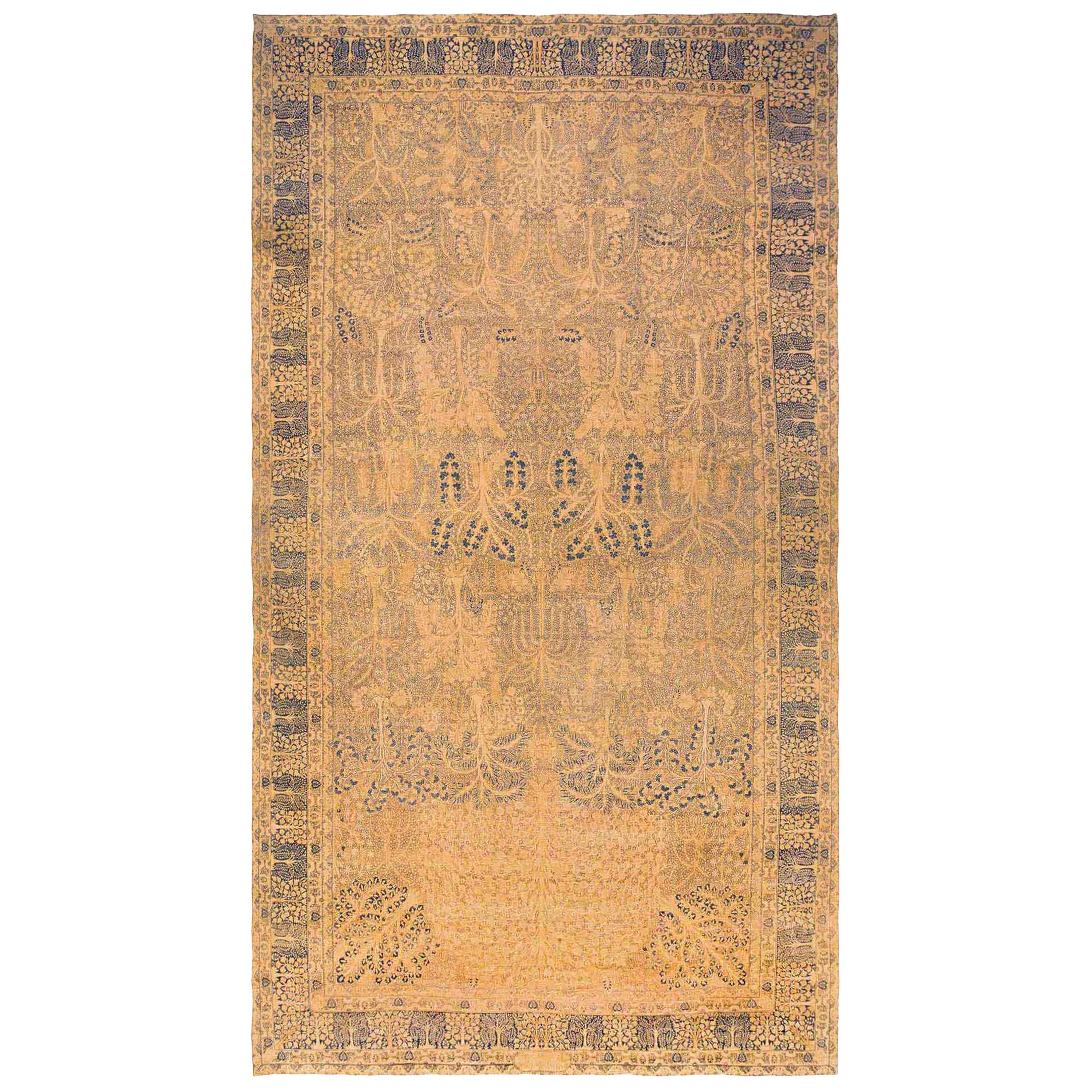 Authentique tapis persan Kirman du 19ème siècle en vente