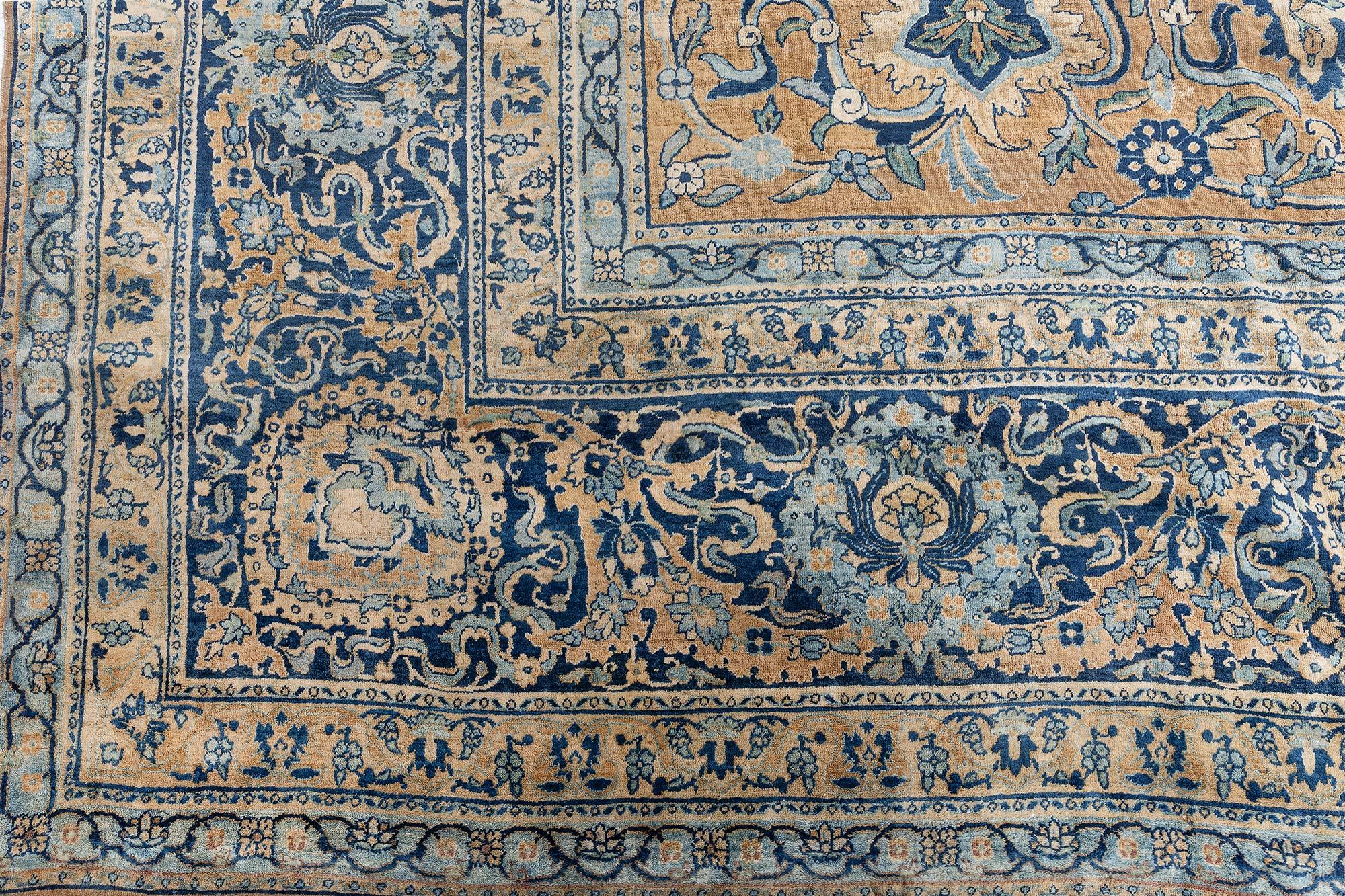 Lana Tappeto persiano Kirman del XIX secolo realizzato a mano in lana Doris Leslie Blau in vendita