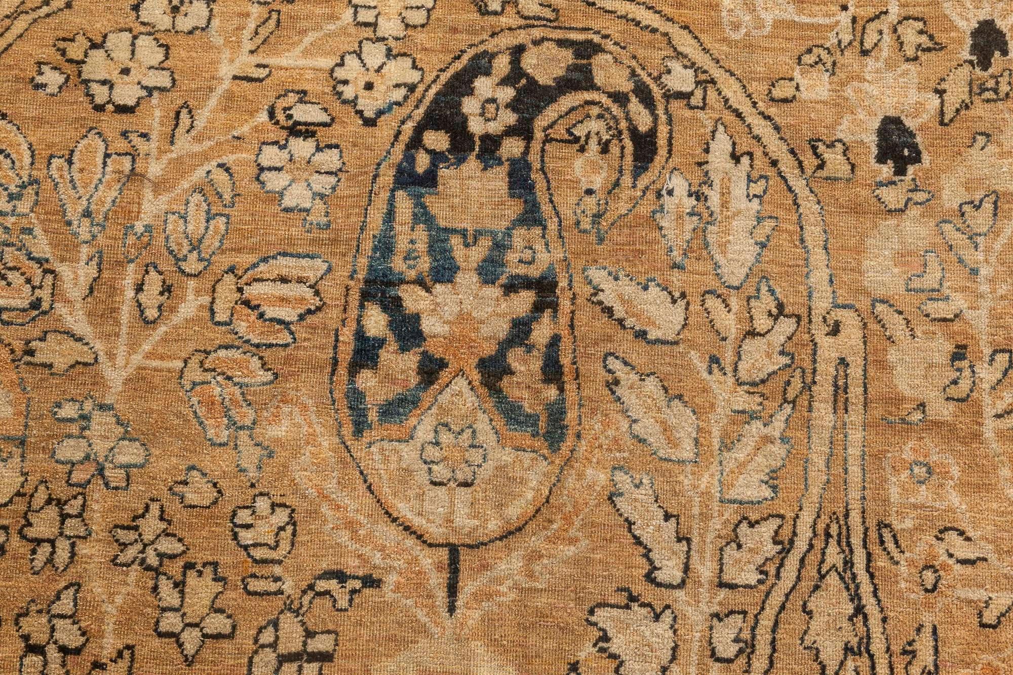Authentique tapis persan Kirman du 19e siècle, en laine, fait à la main
Taille : 13'10