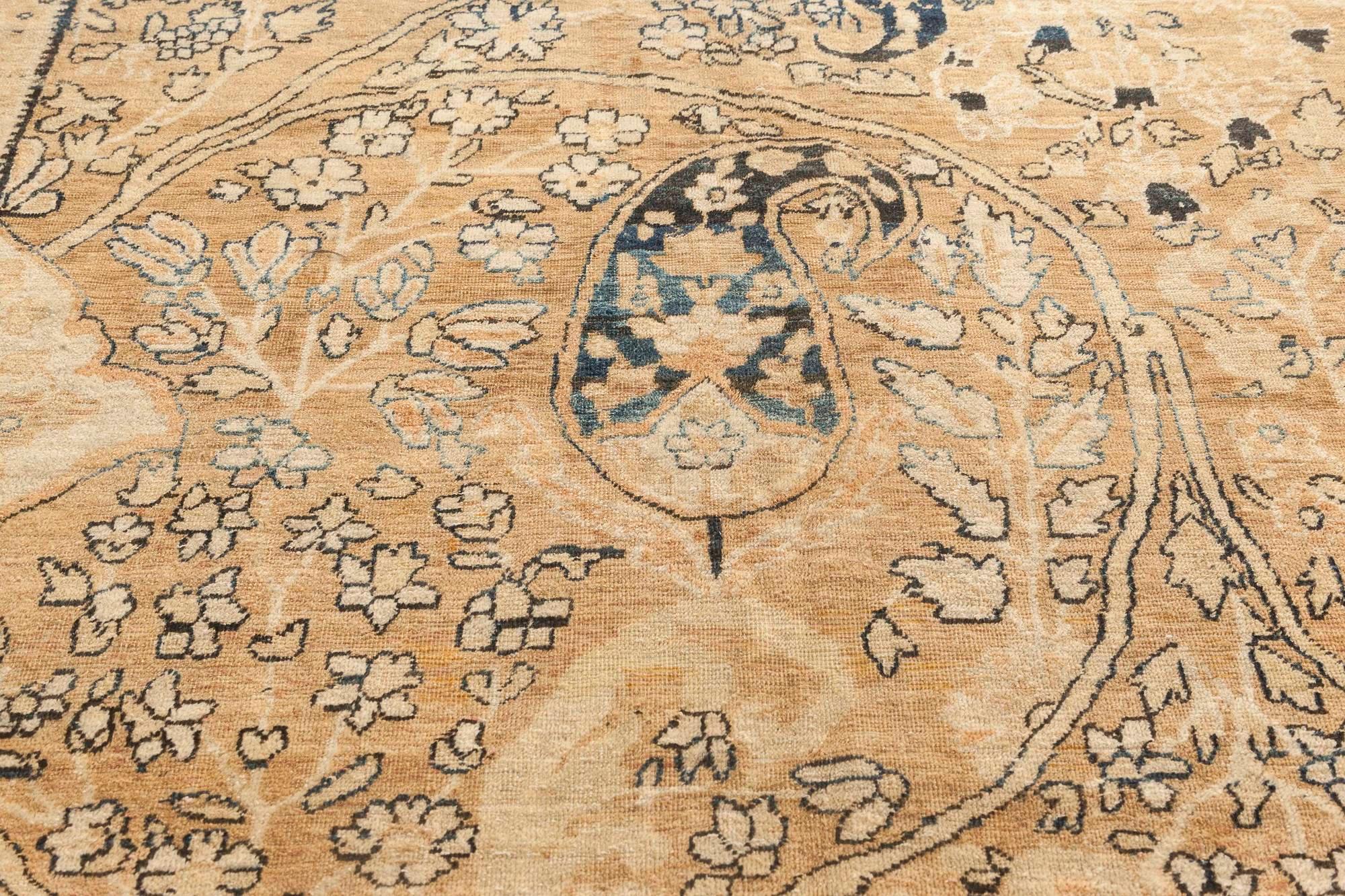 Noué à la main Authentique tapis persan Kirman du 19ème siècle fait à la main en vente