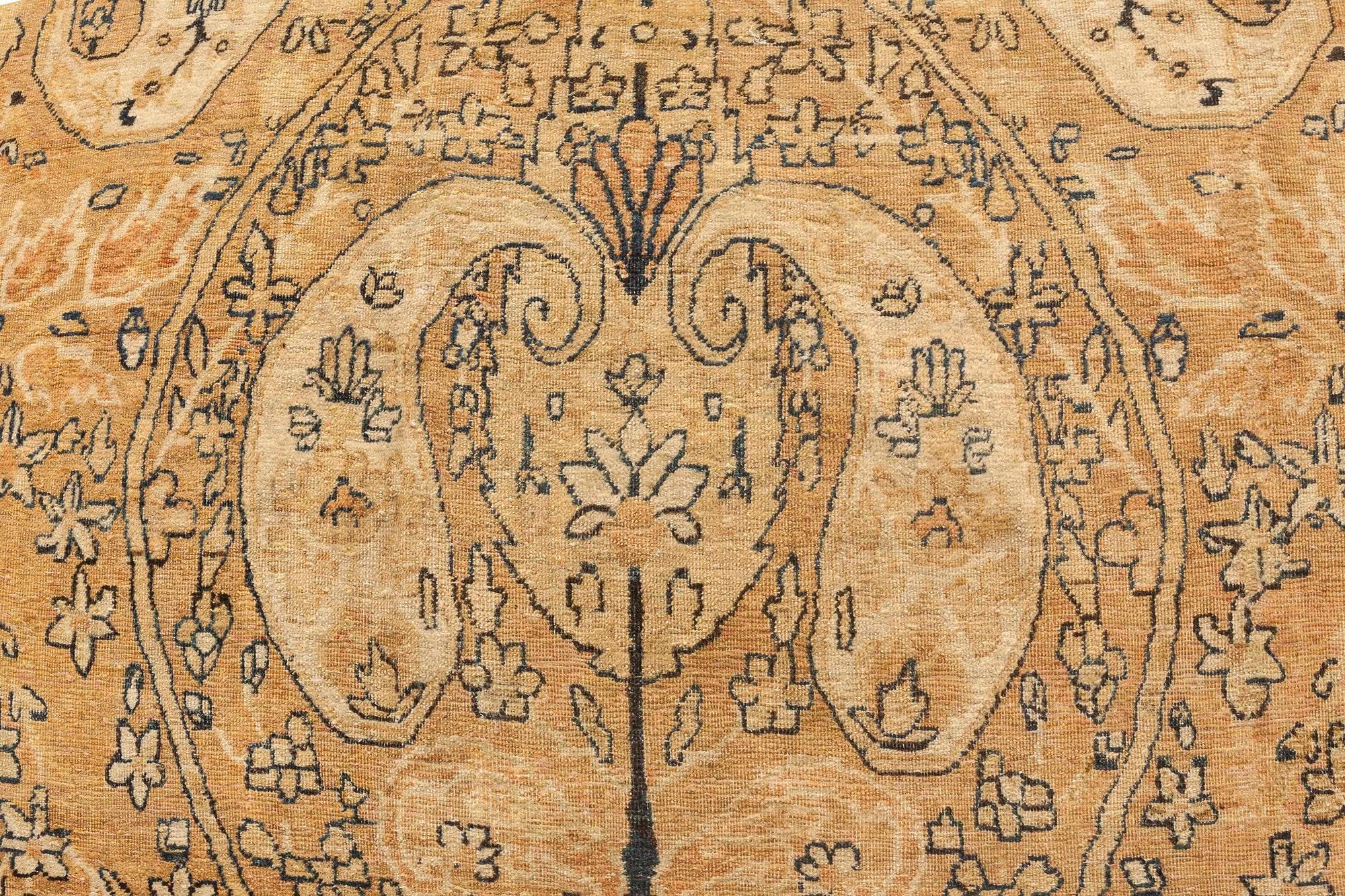 XIXe siècle Authentique tapis persan Kirman du 19ème siècle fait à la main en vente