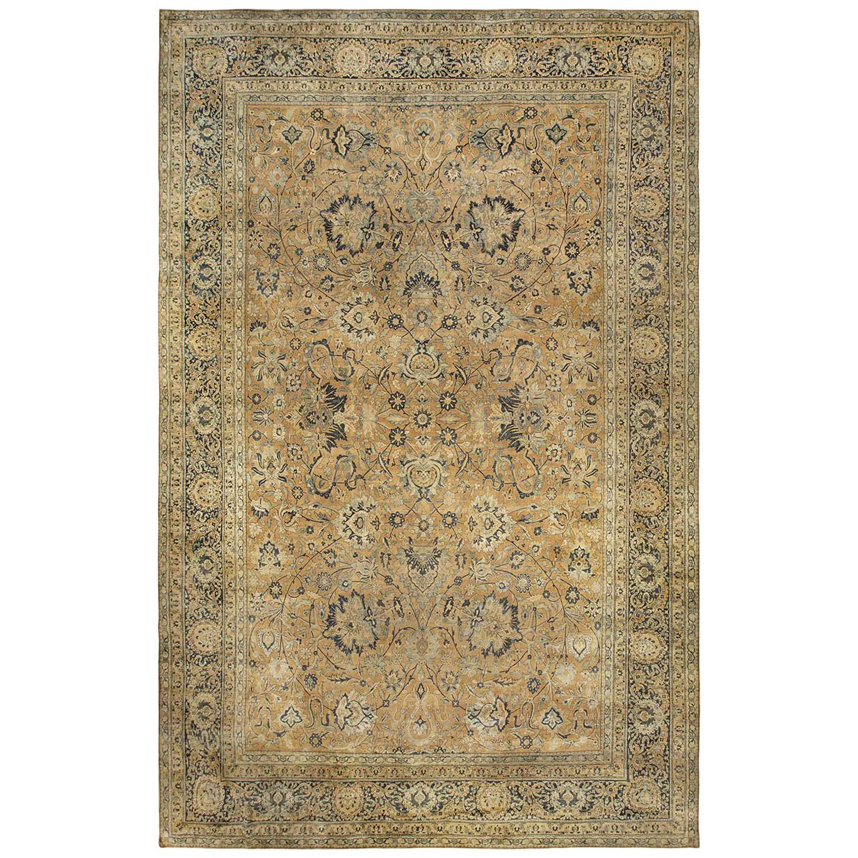 Persischer Kirman-Teppich aus handgefertigter Wolle aus dem 19.