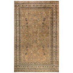 Authentique tapis persan Kirman du 19ème siècle fait à la main