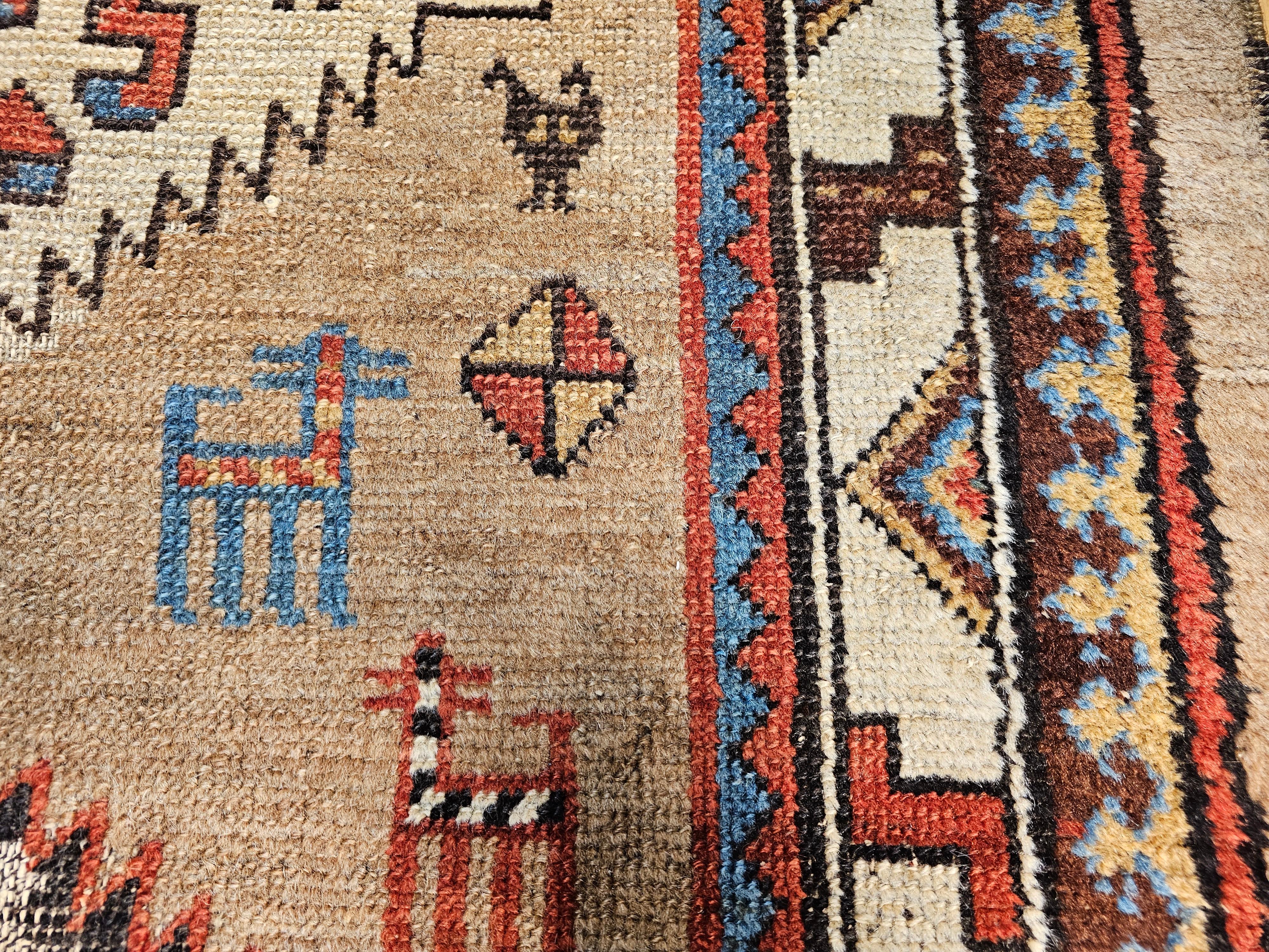 19th Century Persian Kurdish Camel Hair Runner For Sale 6