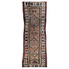 19th Century Persian Kurdish Camel Hair Runner