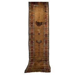 Antique 19th Century Persian Kurdish Camel Hair Runner