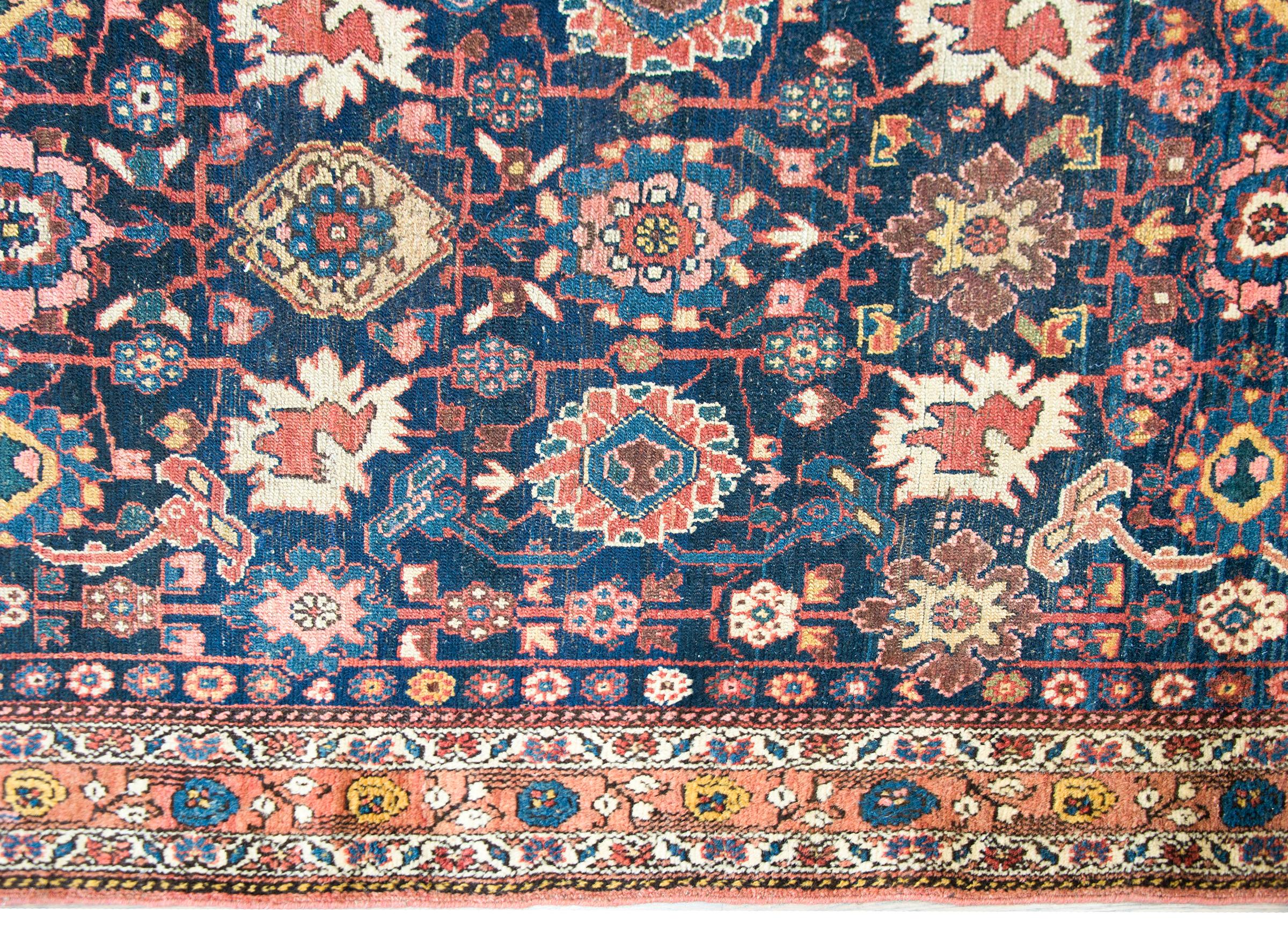 Hand-Knotted 19th Century Persian Kurdish Rug For Sale