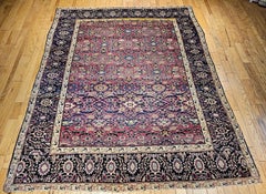 Late 19th Century Persian Ziegler Mahal Sultanabad Room Size Rug in Brick Red