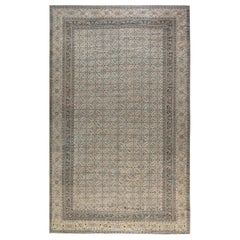 Antique 19th Century Persian Meshad Handmade Wool Carpet