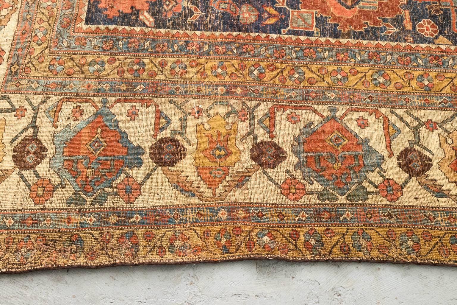19th Century Caucasian Rug In Good Condition In Stamford, CT