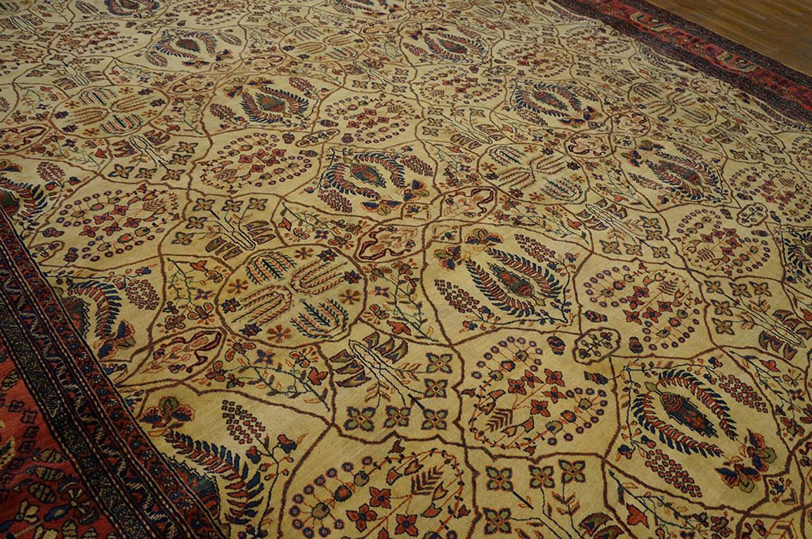 Tappeto persiano Sarouk Farahan del XIX secolo ( 11'10