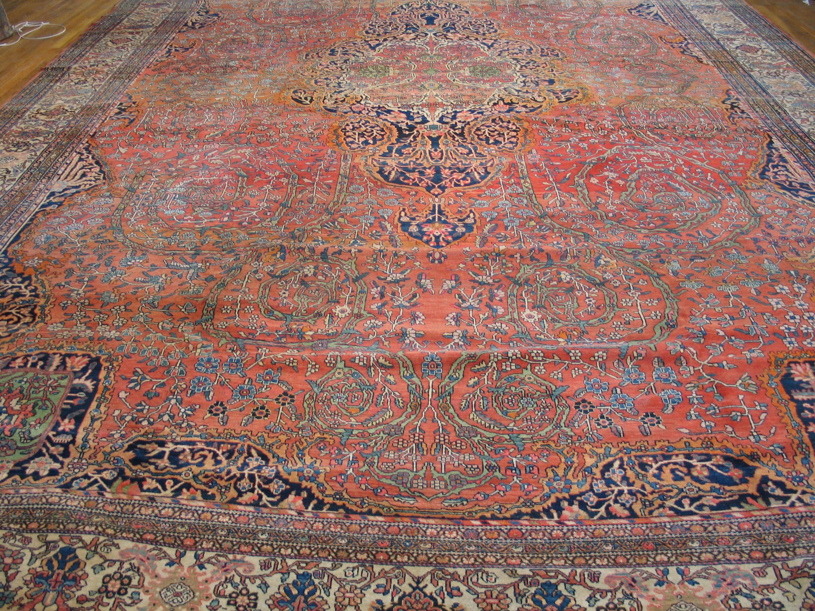 Sarouk Farahan Sarouk persiano del XIX secolo  Tappeto Farahan ( 13'2