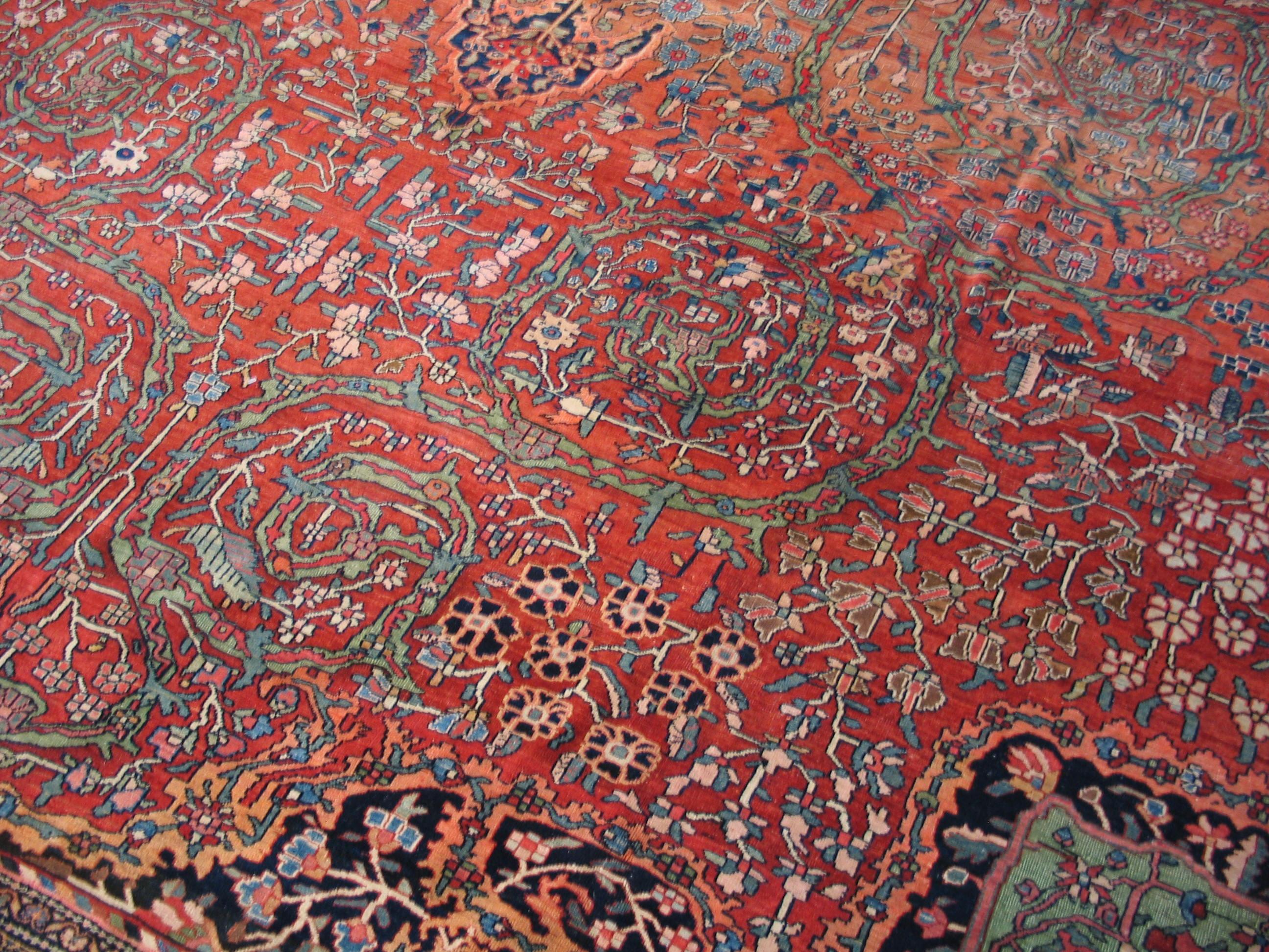 Fine XIX secolo Sarouk persiano del XIX secolo  Tappeto Farahan ( 13'2