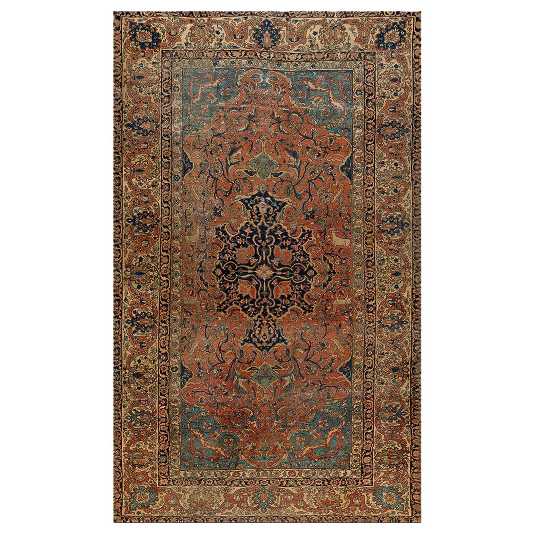 Persischer Sarouk Farahan-Teppich aus dem 19. Jahrhundert  6' 2" x10' 4" im Angebot