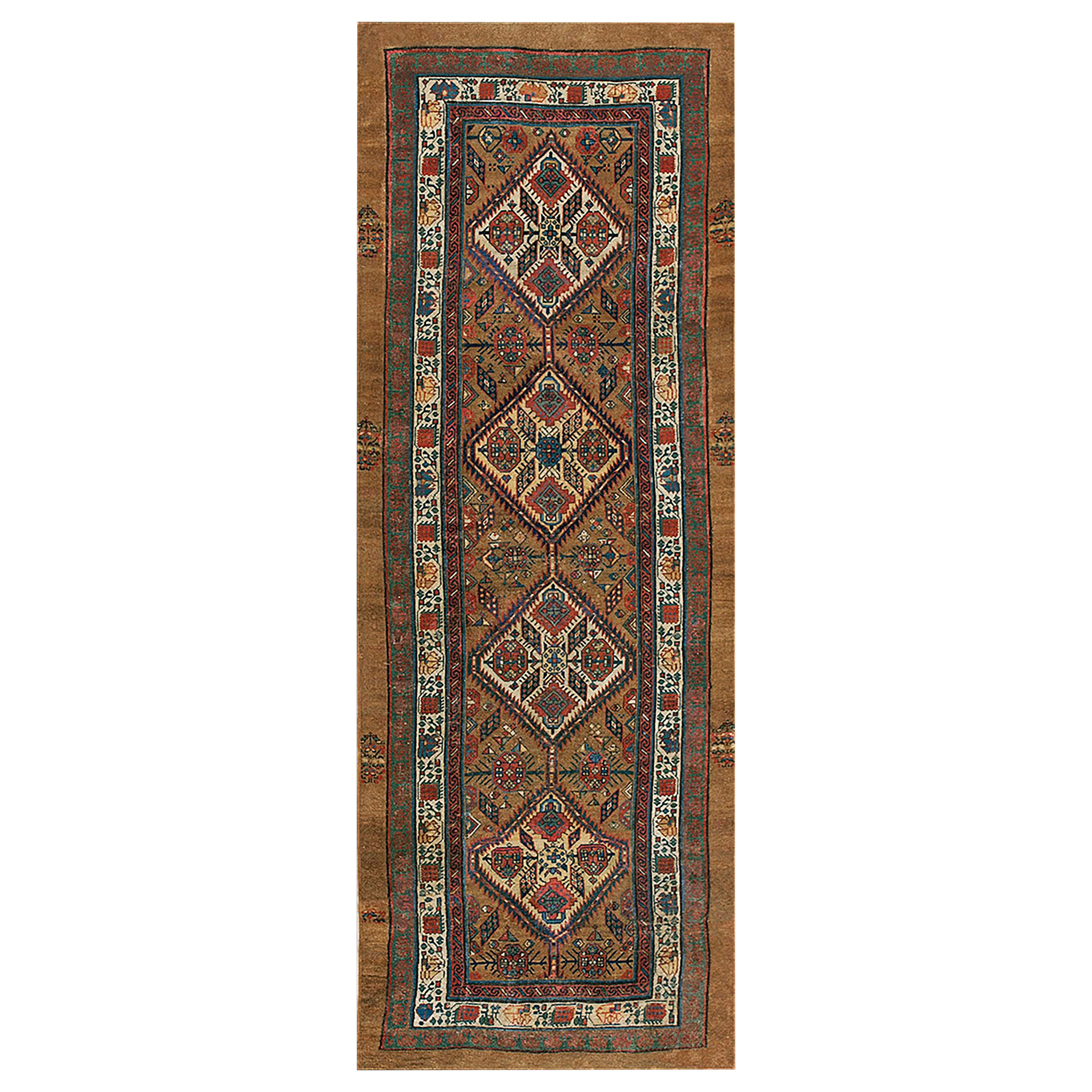 Tappeto Persiano Serab Runner del XIX secolo ( 3'6" x 9'6" - 107 x 290 )