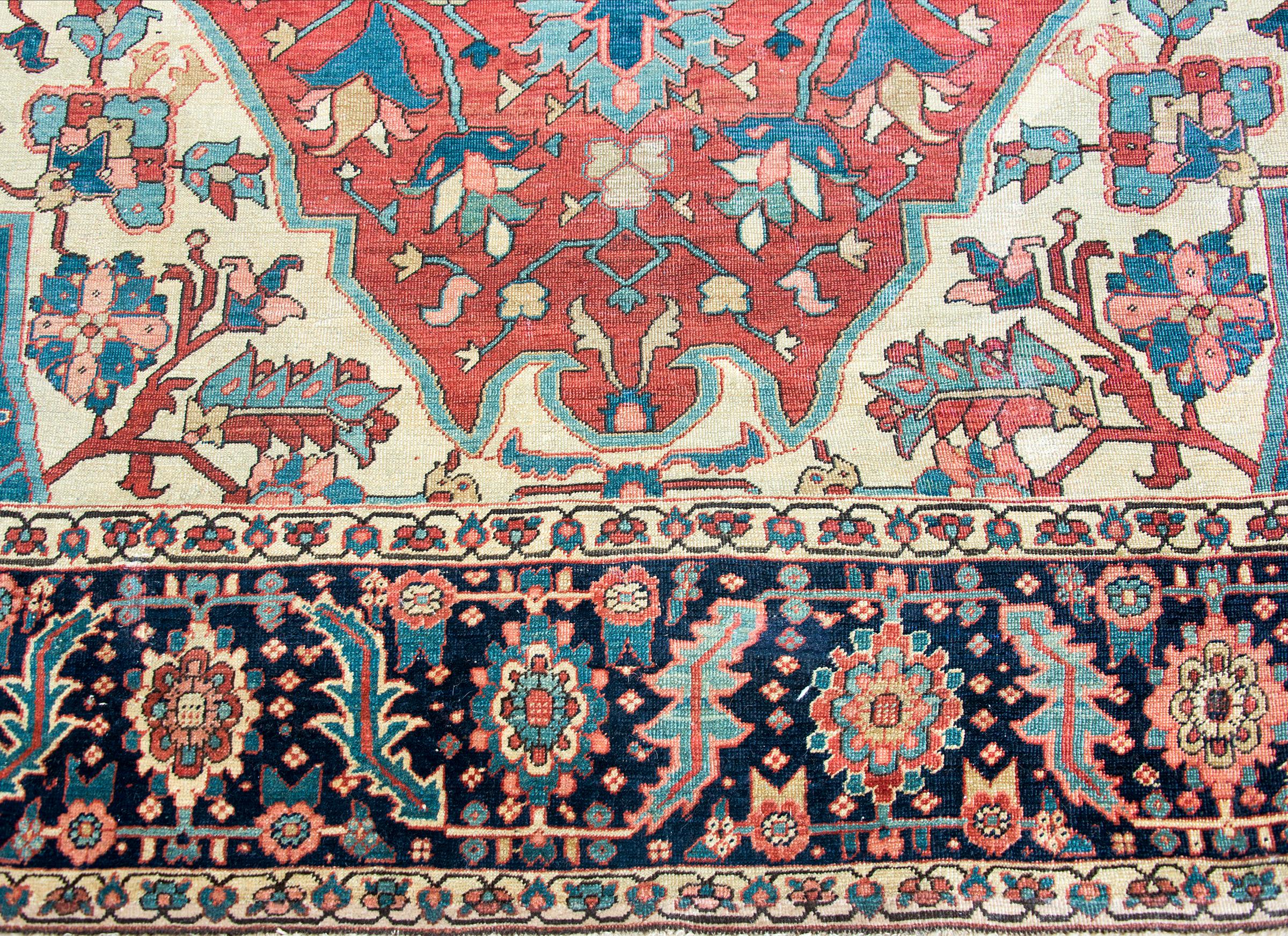 19th Century Persian Serapi Rug For Sale 8