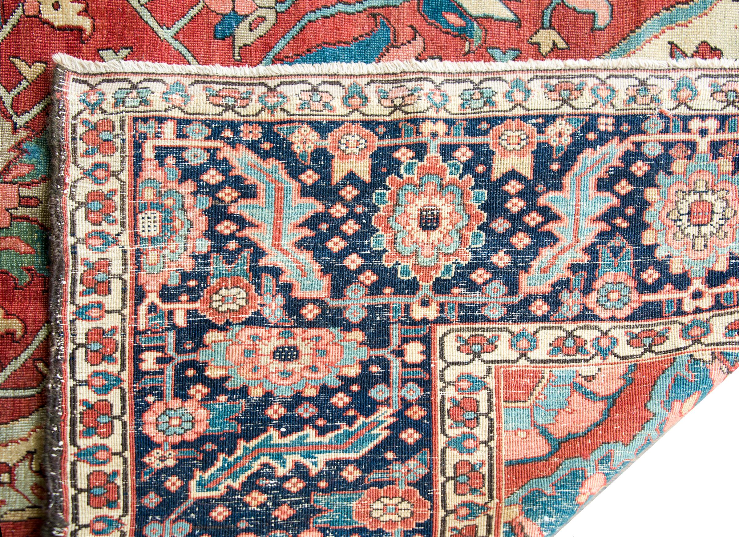 19th Century Persian Serapi Rug For Sale 10