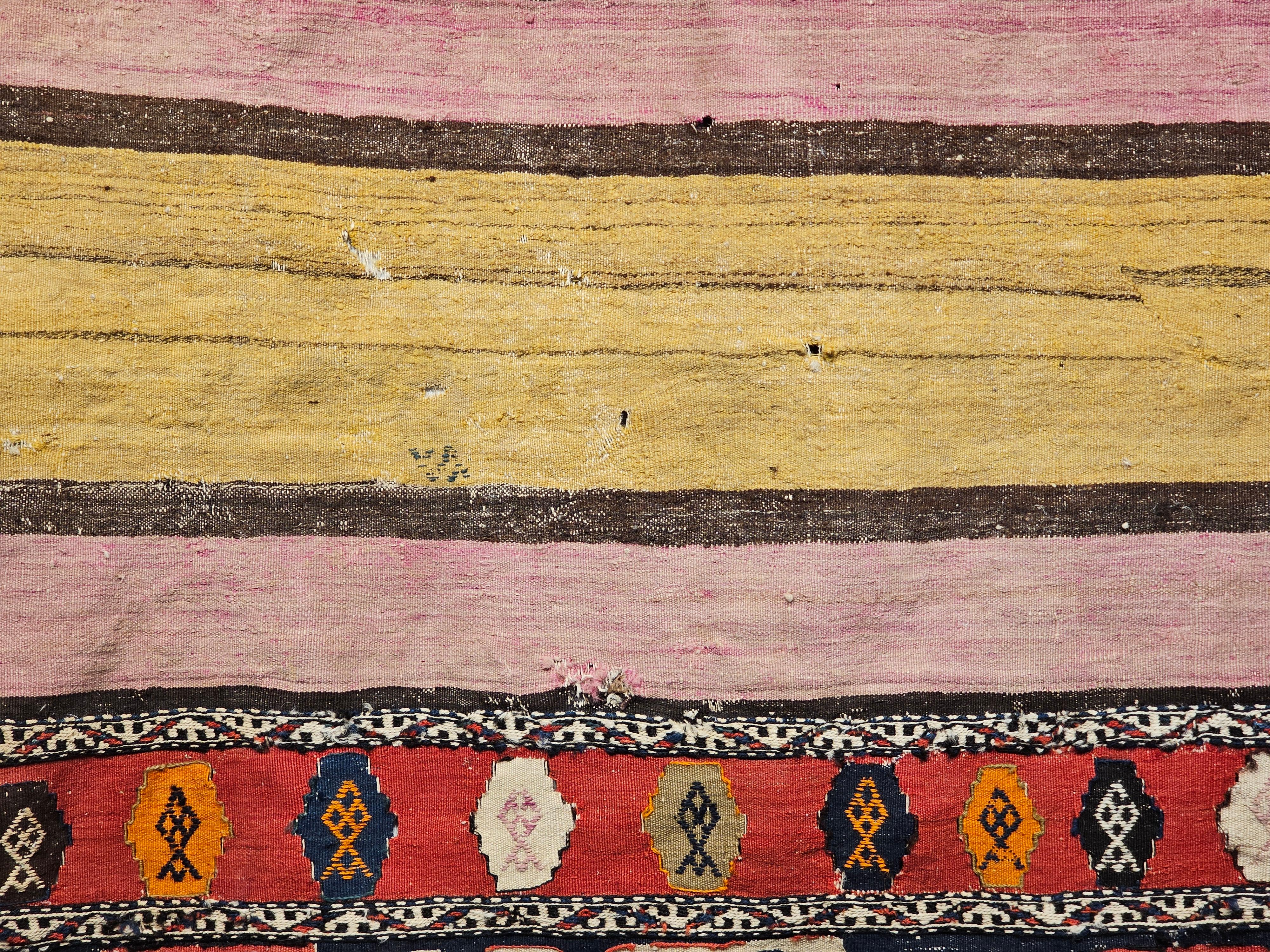 Persische Shahsavan Mafrash Stammes-Kargo-Taschentafel aus dem 19. Jahrhundert im Angebot 7