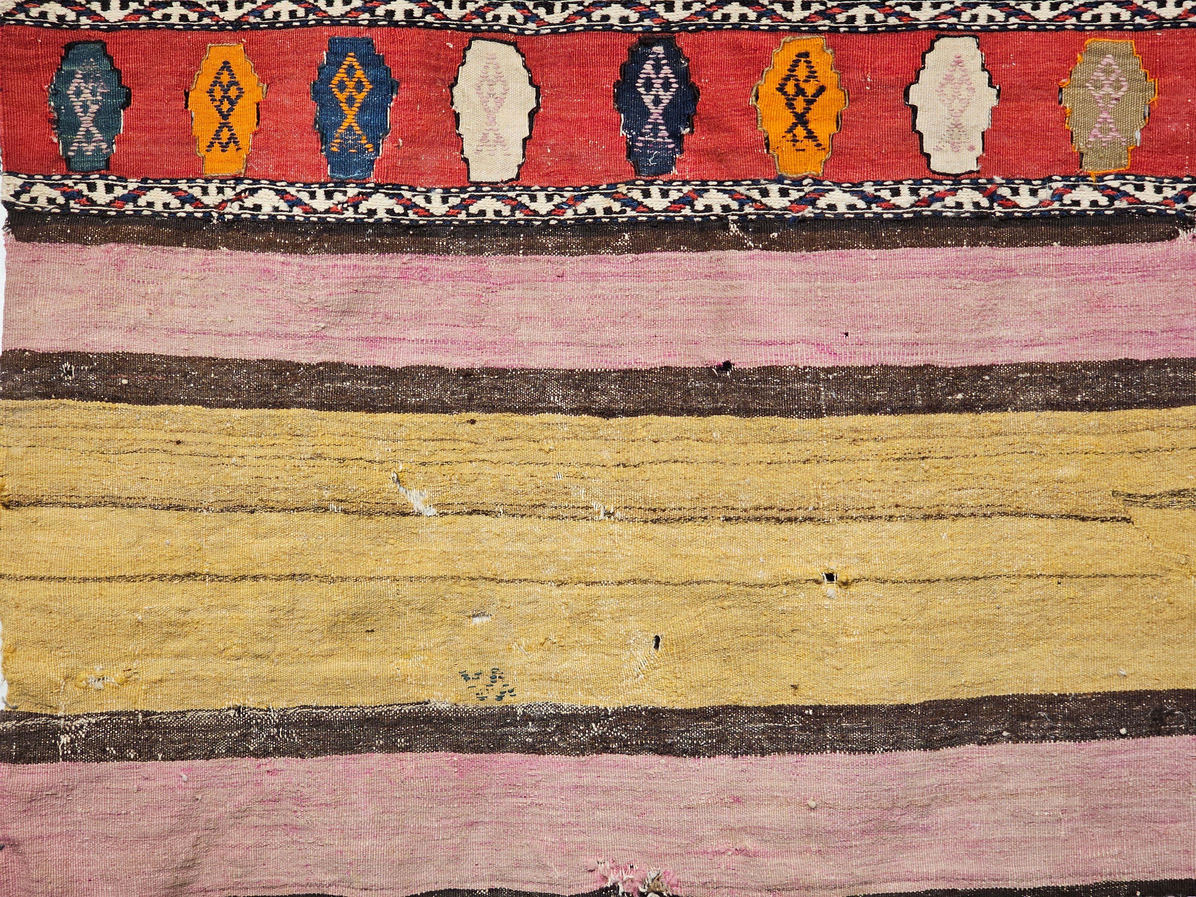 Persische Shahsavan Mafrash Stammes-Kargo-Taschentafel aus dem 19. Jahrhundert im Angebot 8