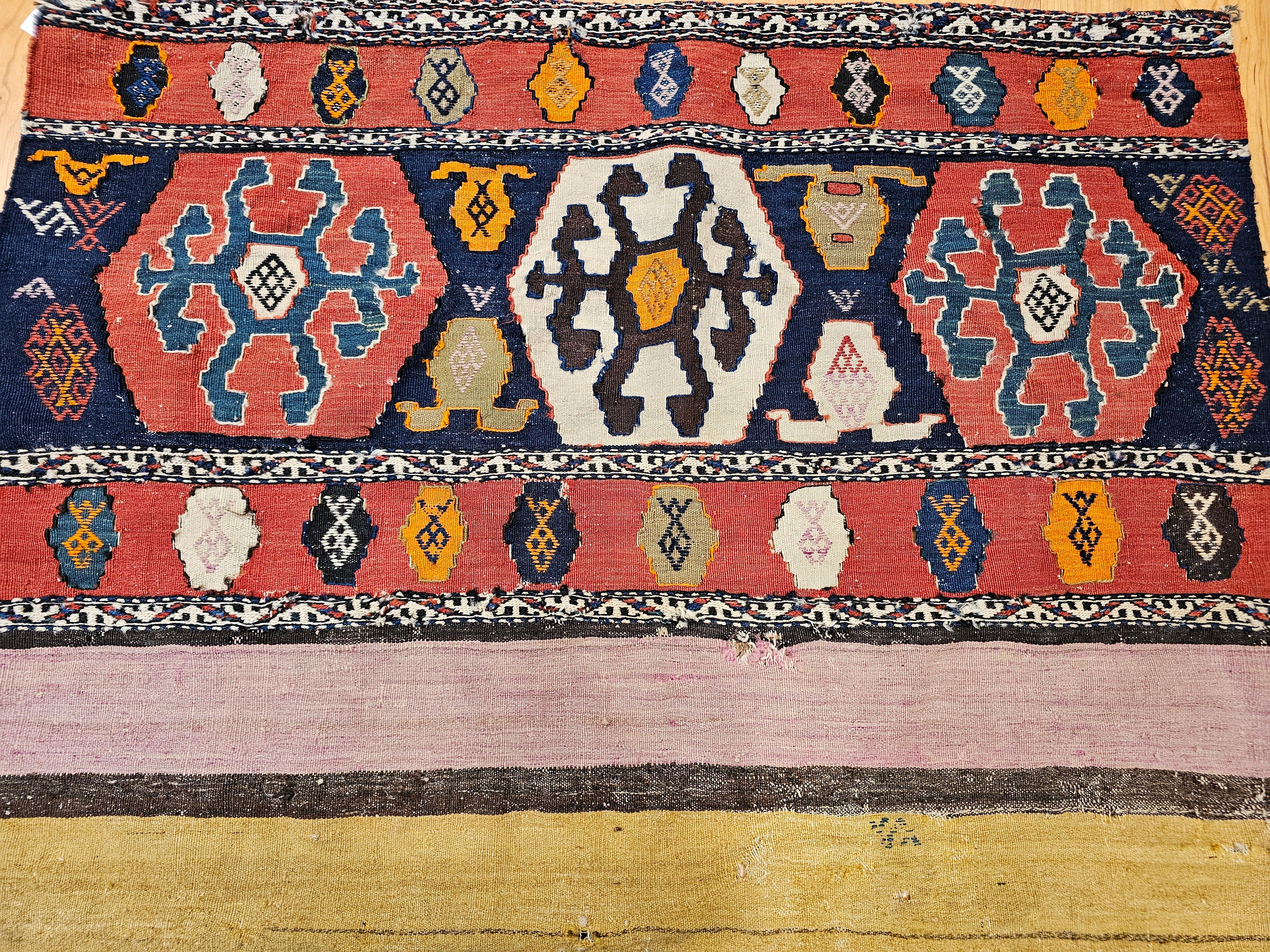 Persische Shahsavan Mafrash Stammes-Kargo-Taschentafel aus dem 19. Jahrhundert (Wolle) im Angebot