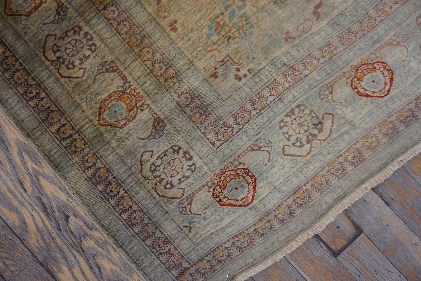 19th Century Persian Silk Tabriz Carpet  19th Century Persian Silk Tabriz Carpet For Sale 11