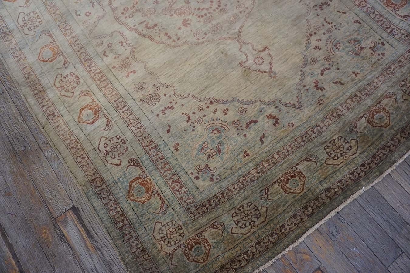 19th Century Persian Silk Tabriz Carpet  19th Century Persian Silk Tabriz Carpet For Sale 3