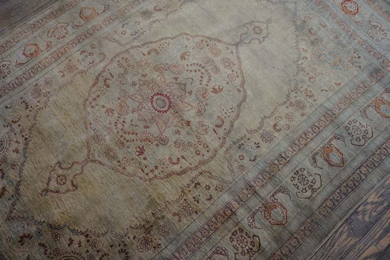 19th Century Persian Silk Tabriz Carpet  19th Century Persian Silk Tabriz Carpet For Sale 5
