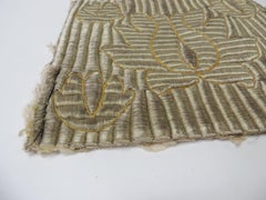 19th Century Persian Stumpwork Gold Metallic Threads Embroidery Panel