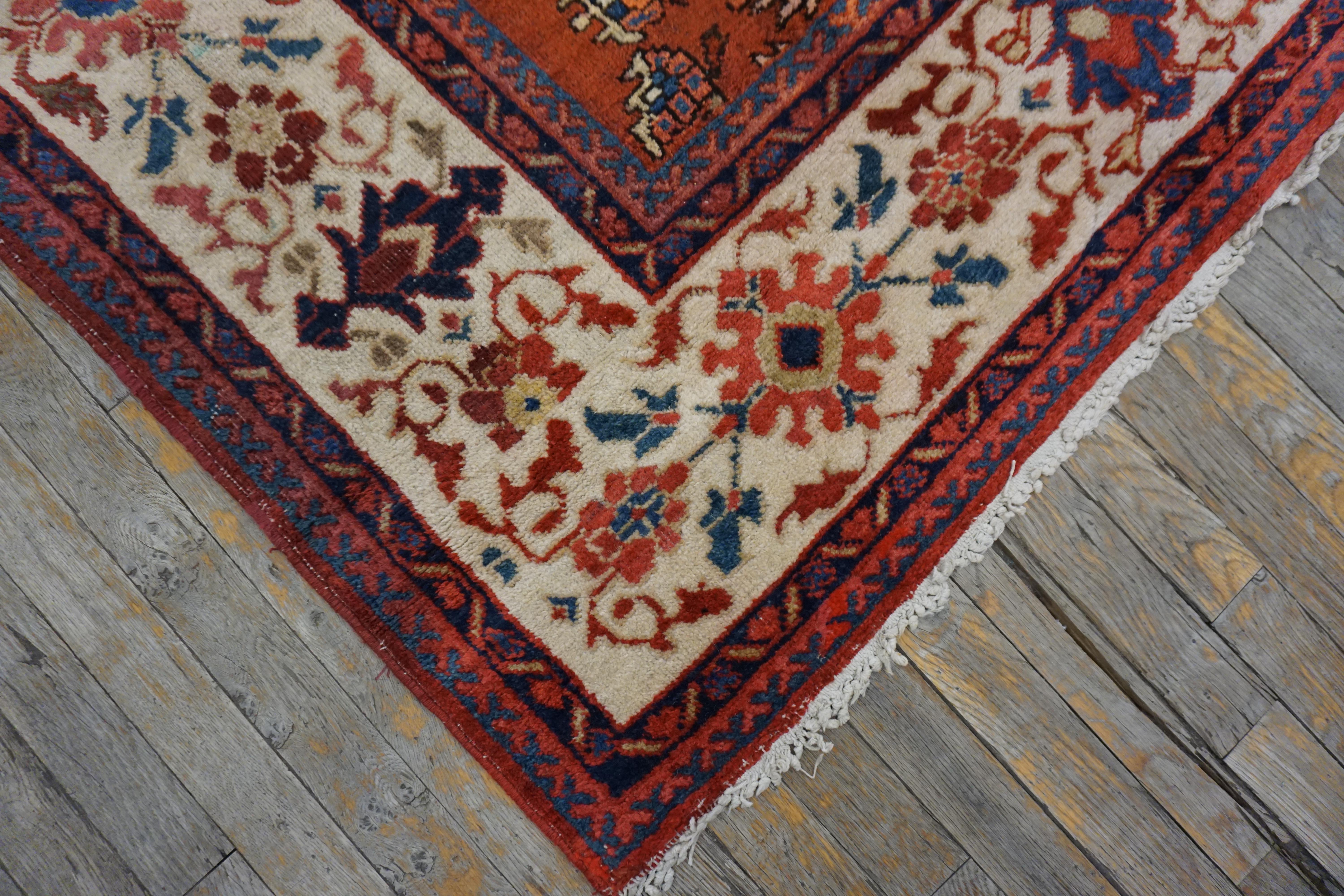 Lana Tappeto persiano Sultanabad del XIX secolo ( 4'4