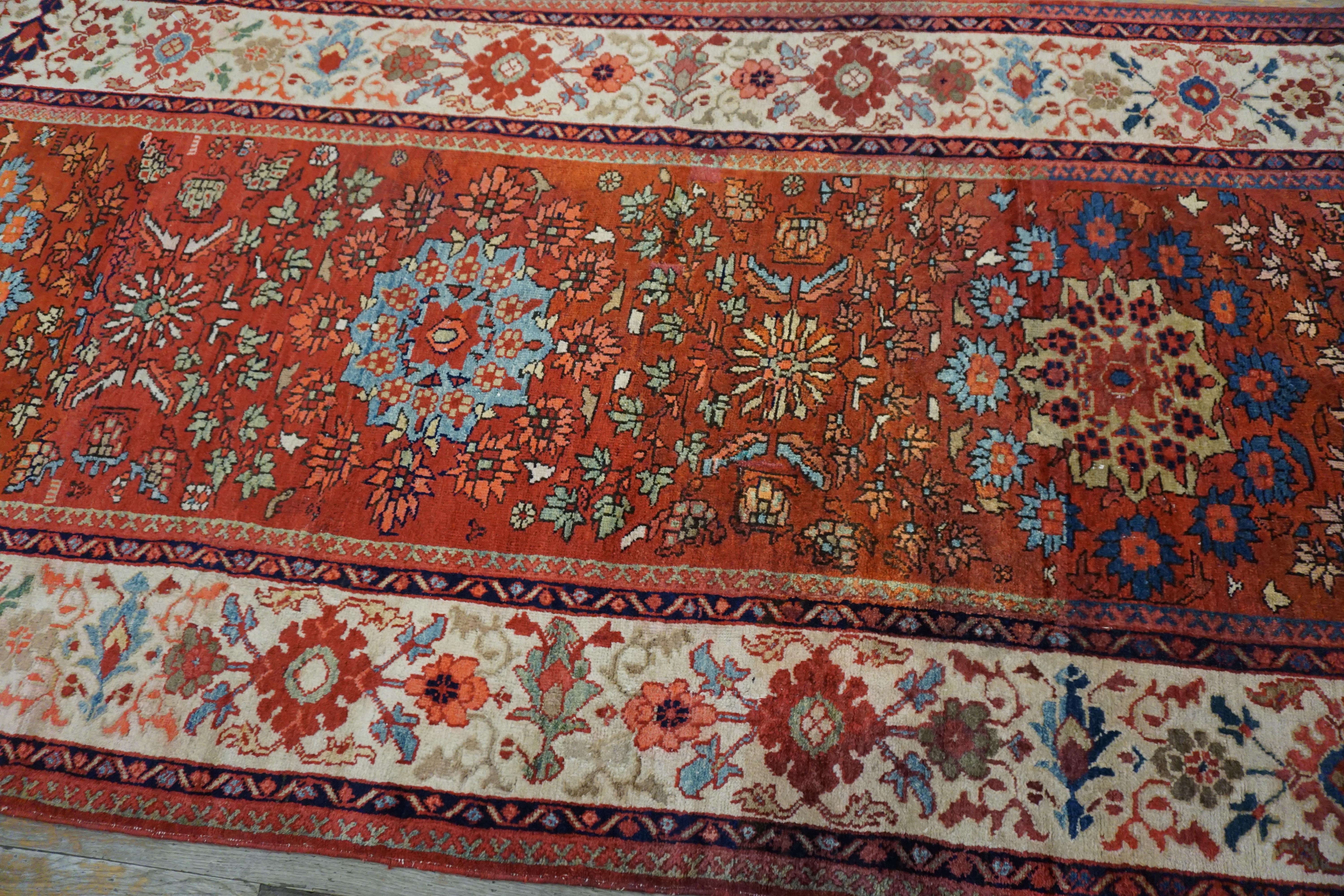 Tappeto persiano Sultanabad del XIX secolo ( 4'4