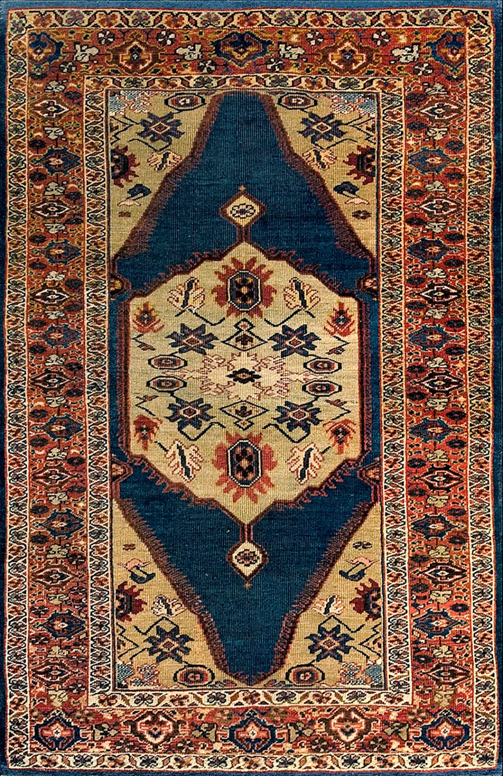 19th Century Persian Sultanabad Carpet ( 4'5" x 6'9" - 135 x 206 ) For Sale