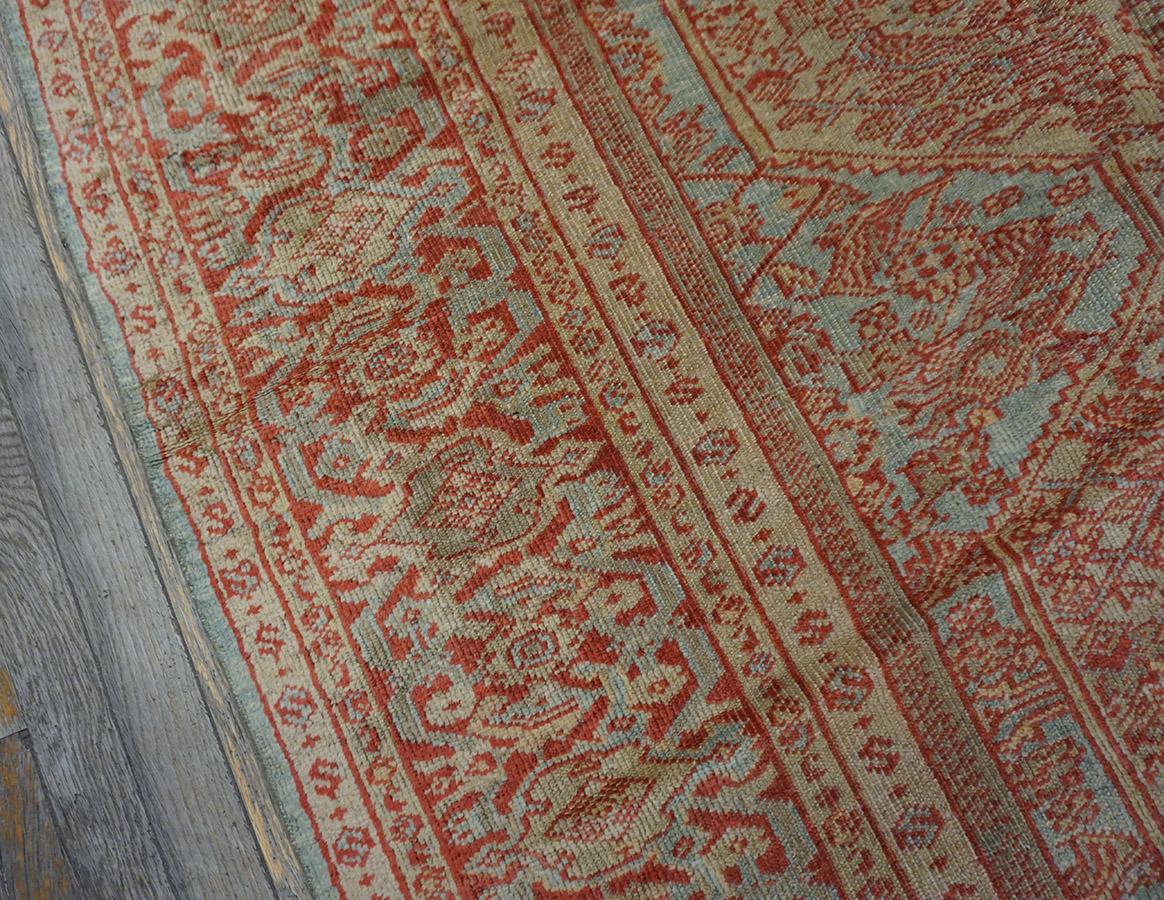 Wool 19th Century Persian Sultanabad Carpet ( 5'6