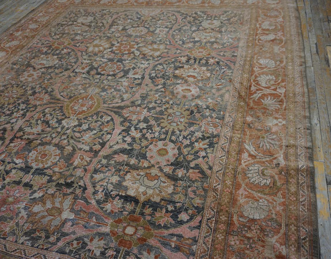 Hand-Knotted 19th Century Persian Sultanabad Carpet ( 9'6