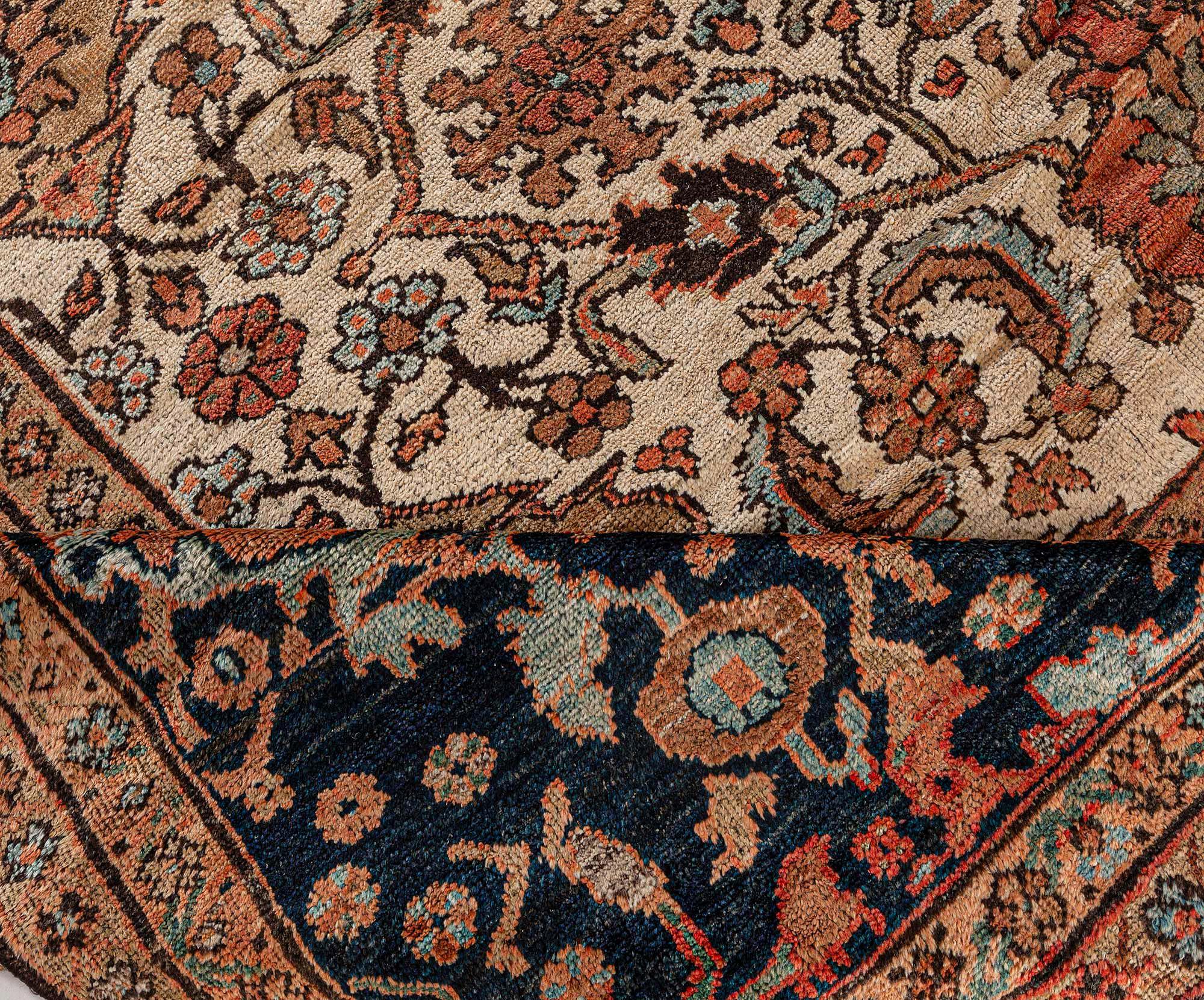 19th Century Persian Sultanabad Hand Knotted Wool Rug
Size: 12'9