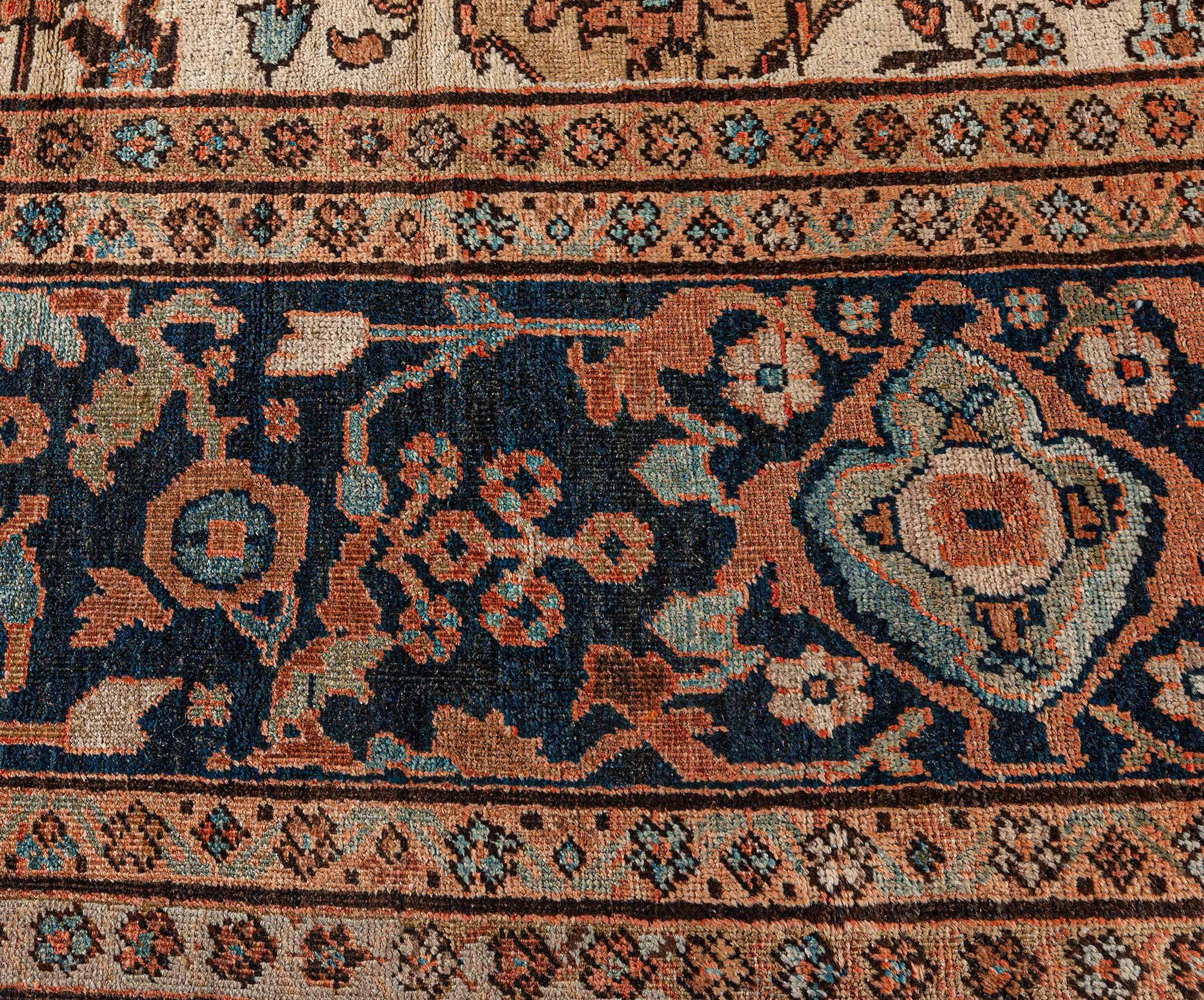 Wool 19th Century Persian Sultanabad Hand Knotted Rug For Sale