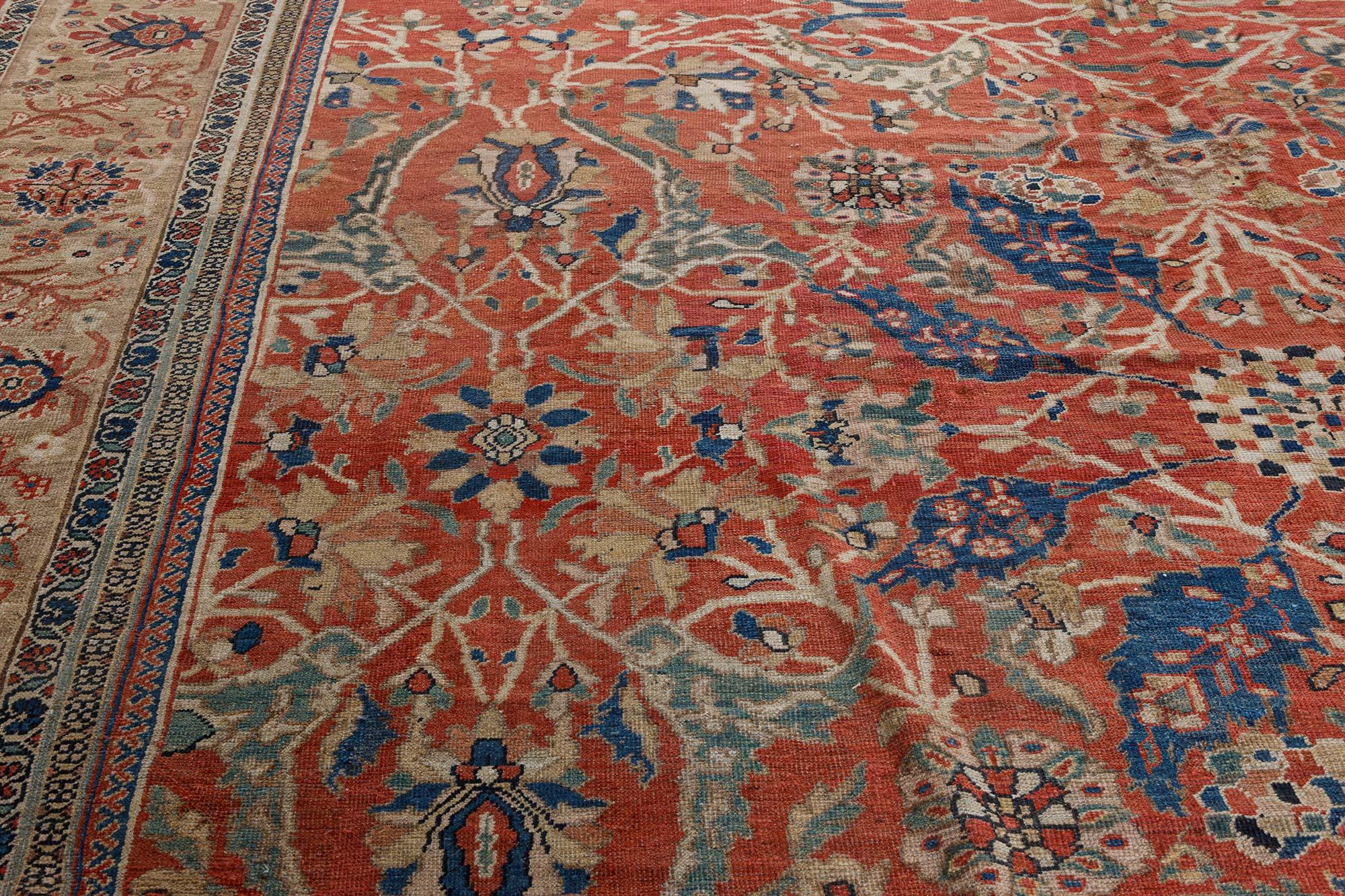19th Century Persian Sultanabad Rug In Good Condition For Sale In New York, NY