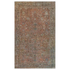 Antique 19th Century Persian Sultanabad Rug Size Adjusted