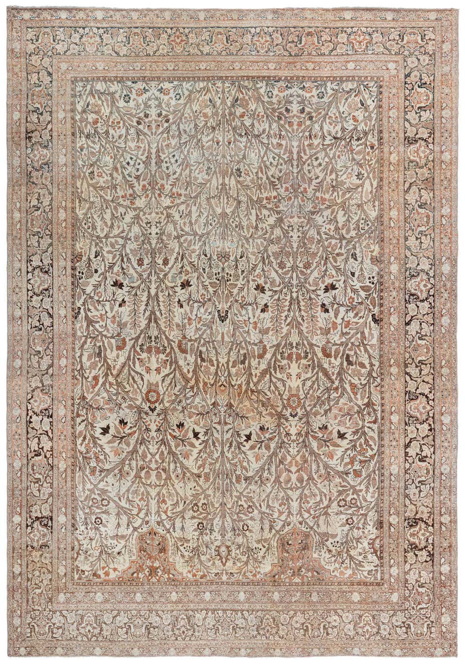 Fancy Fine Quality 19th Century Tabriz Mat Rug For Sale at 1stDibs ...