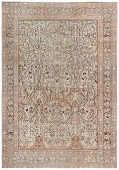 19th Century Persian Tabriz Handwoven Wool Rug