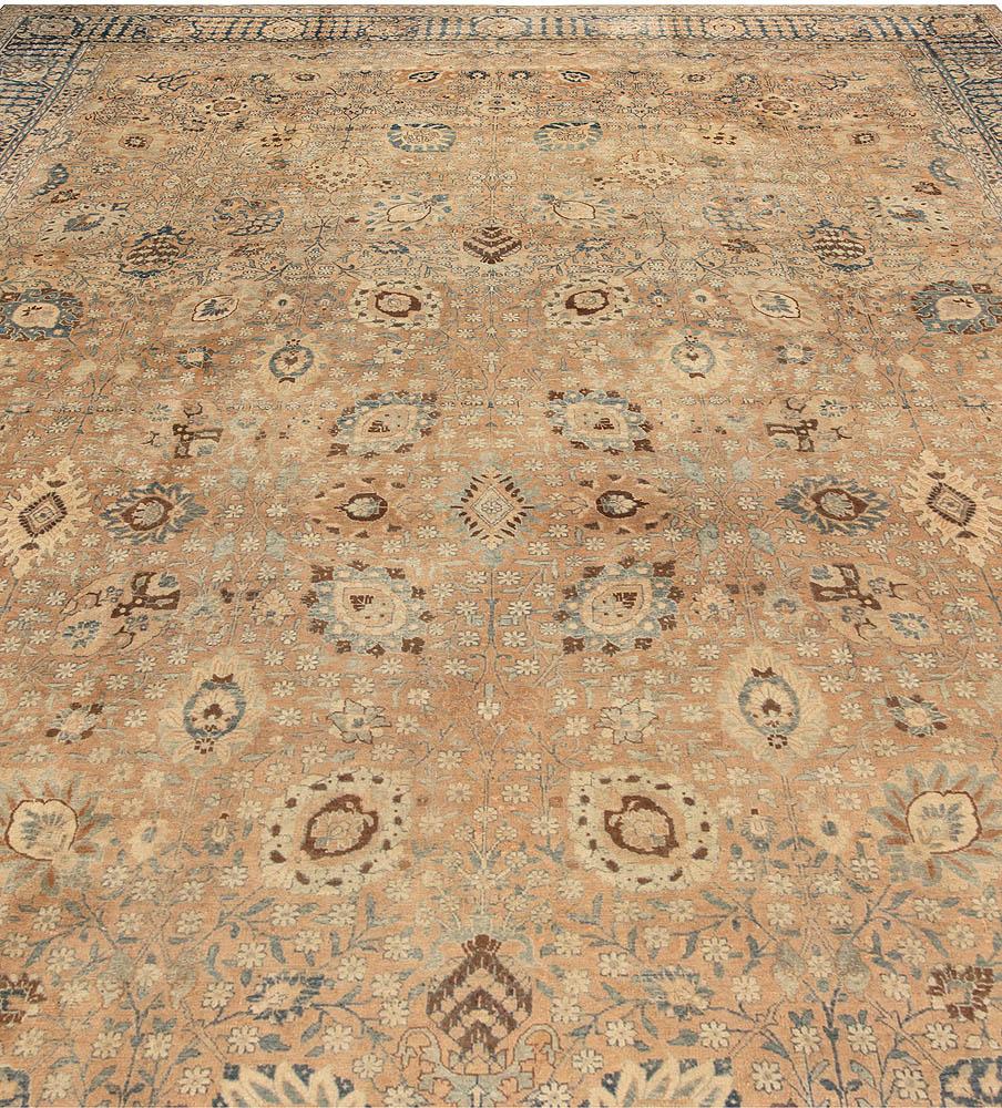 Authentique tapis persan en laine Tabriz du 19e siècle, fait à la main
Taille : 12'0